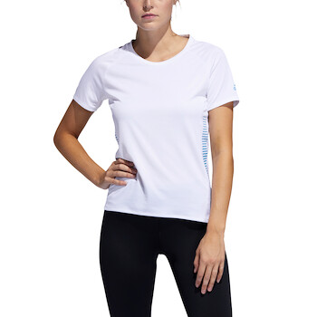 Adidas 25/7 Rise Up N Run Parley női póló, fehér
