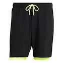 adidas  Club 2In1 Short Black/Lucid Lemon Férfirövidnadrág