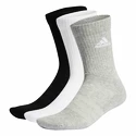 adidas  Cushioned Crew Socks 3 Pairs Grey/White/Black Zokni