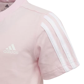 adidas Essentials 3-Stripes Clear Pink Gyerekpóló
