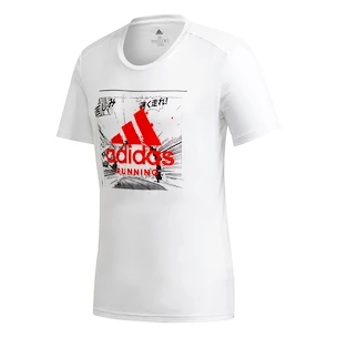adidas  Fast GFX white Férfipóló
