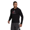 adidas  Fast Graphic LS Tee Black Férfipóló