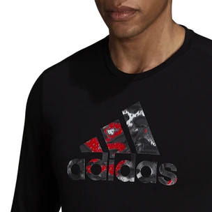 adidas  Fast Graphic LS Tee Black Férfipóló