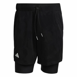 adidas Melbourne Tennis Two-in-One 7-inch Shorts Black Férfirövidnadrág