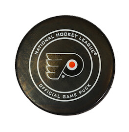 Az NHL hivatalos korongja Philadelphia Flyers mérkőzésen