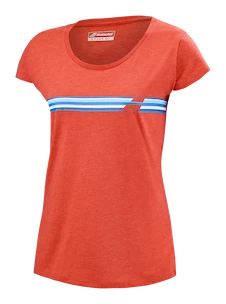 Babolat  Exercise Stripes Tee Poppy Red Női póló