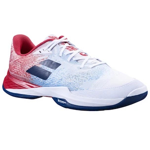 Babolat Jet Mach 3 AC Men Wide White/Estate Blue  Férfiteniszcipő EUR 42,5