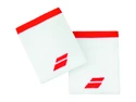 Babolat  Logo Jumbo Wristband White/Red (2 Pack) Csuklópántok