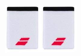 Babolat Logo Jumbo Wristband White/Strike Red Csuklópántok