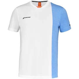 Babolat Play Crew Neck Tee Men White/Blue Férfipóló