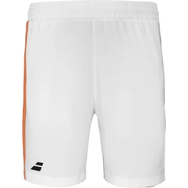 Babolat Play Short Boy White/Orange Gyerekrövidnadrág