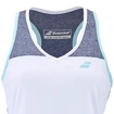 Babolat  Play Tank Top Women White/Blue Női ujjatlan póló