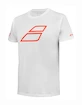 Babolat  Strike Cotton Tee Jr White/Strike Red  Gyerekpóló