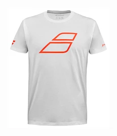 Babolat Strike Cotton Tee Jr White/Strike Red Gyerekpóló