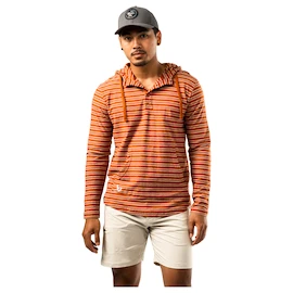 Bauer LTWHT Stripe Hoodie Brick Férfi-melegítőfelső