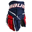 Bauer Supreme MACH Navy/Red/White Junior Hokikesztyűk 10 hüvelyk