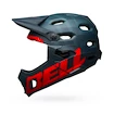 Bell  Super DH Spherical Mat Blue/Crimson Kerékpáros sisak