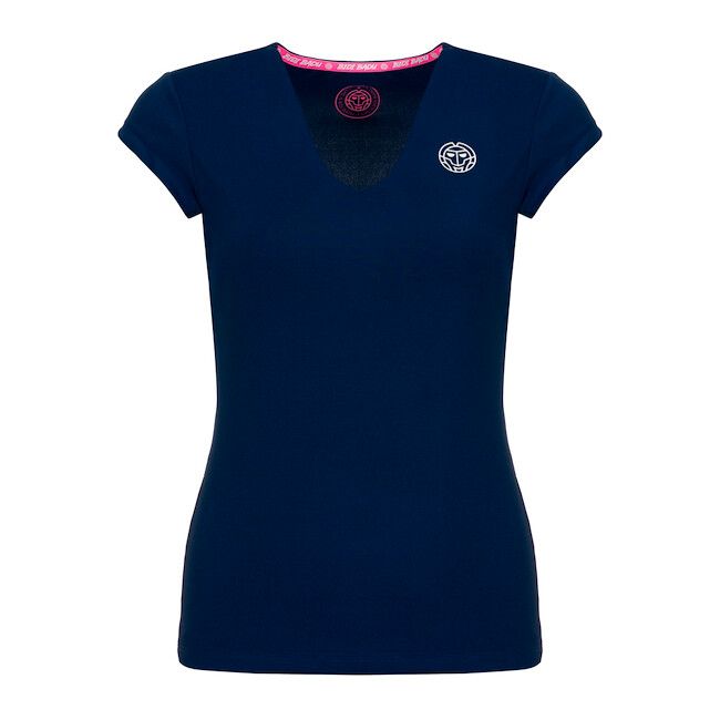 BIDI BADU  Bella 2.0 Tech V-Neck Tee Dark Blue Női póló