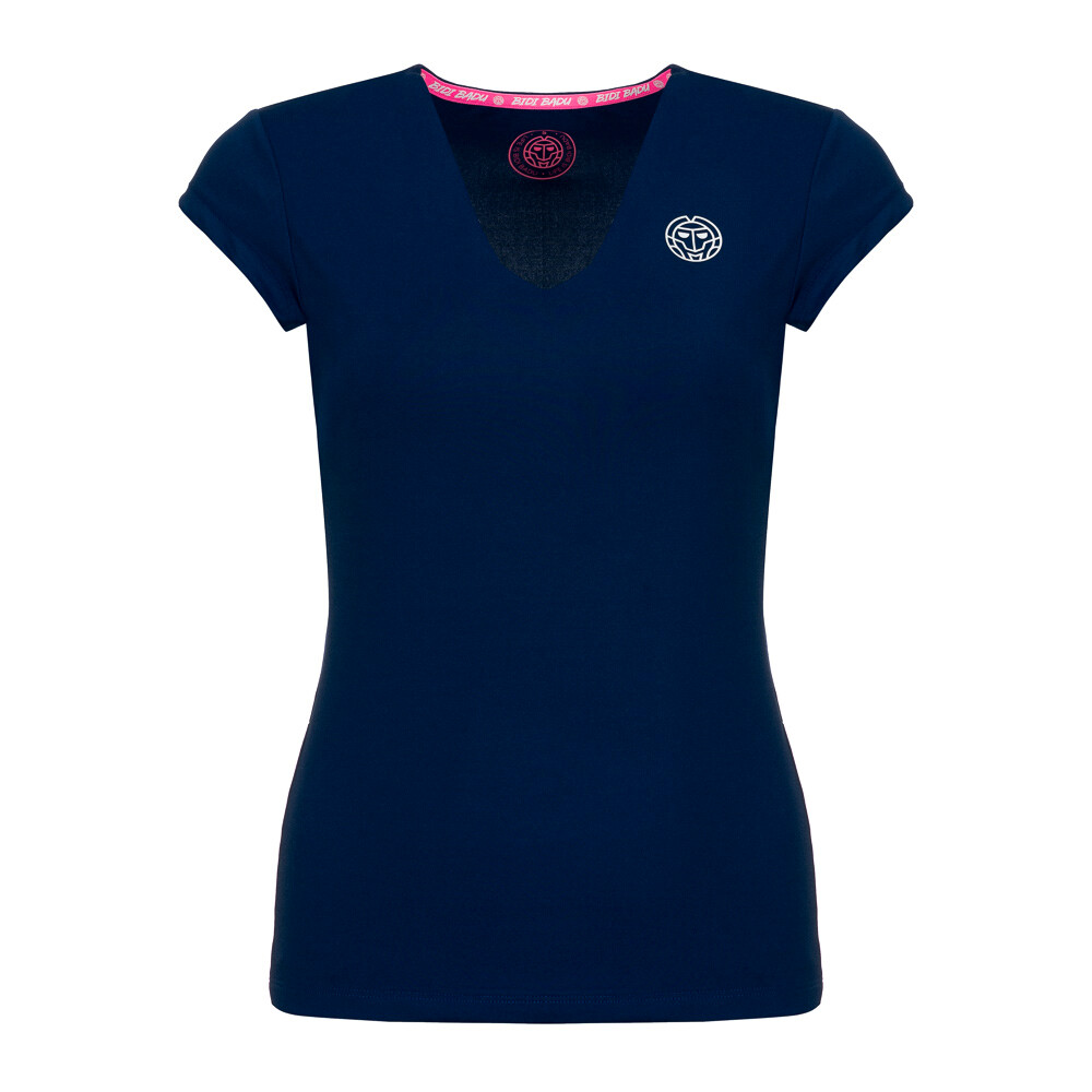 BIDI BADU  Bella 2.0 Tech V-Neck Tee Dark Blue Női póló
