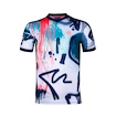BIDI BADU  Bijan Tech Tee White/Dark Blue Férfipóló
