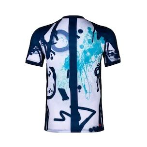 BIDI BADU  Bijan Tech Tee White/Dark Blue Férfipóló