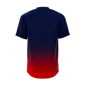 BIDI BADU  Colortwist Tee Dark Blue/Red Férfipóló