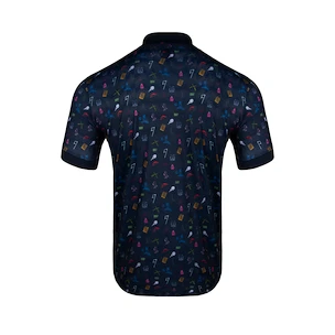 BIDI BADU  Idir Tech Polo Dark Blue Férfipóló