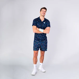BIDI BADU  Idir Tech Polo Dark Blue Férfipóló