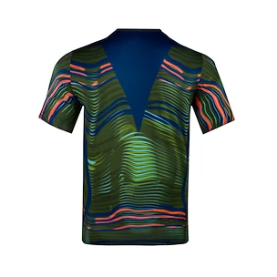 BIDI BADU  Jiro Tech Tee Green/Dark Blue Férfipóló