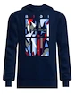 BIDI BADU  New York 2024 Logo Chill Hoody Dark Blue/Red Férfi-melegítőfelső M