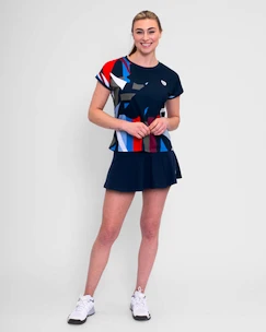BIDI BADU  New York 2024 Printed Wavy Skort Dark Blue/Red Női szoknya M