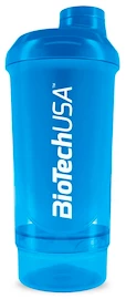 BioTech USA Wave + Compact 500 ml + 150 ml Blue Shaker