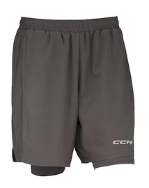 CCM 2 IN 1 Training Short Charcoal Férfirövidnadrág