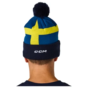 CCM  Flag Hood Team SWE Navy  Kötött sapka