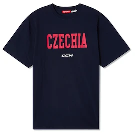 CCM Flag Tee Team CZE Navy Férfipóló