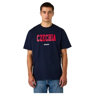 CCM  Flag Tee Team CZE Navy Férfipóló