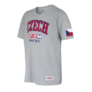 CCM  FLAG TEE TEAM CZECH Athletic Grey Férfipóló