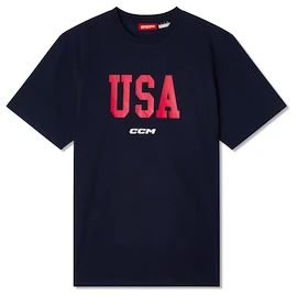 CCM Flag Tee Team USA Navy Férfipóló