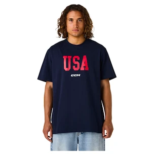 CCM  Flag Tee Team USA Navy Férfipóló