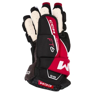 CCM JetSpeed FT6 Black/Red/White Junior Hokikesztyűk 10 hüvelyk