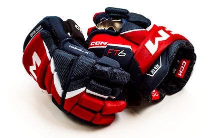 CCM JetSpeed FT6 Navy/Red/White Junior Hokikesztyűk 10 hüvelyk