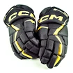 CCM JetSpeed FT6 Pro Black/Sunflower Senior Hokikesztyűk 13 hüvelyk
