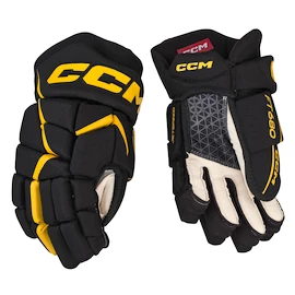 CCM JetSpeed FT680 Black/Sunflower Junior Hokikesztyűk