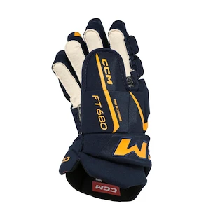 CCM JetSpeed FT680 Navy/Sunflower Senior Hokikesztyűk