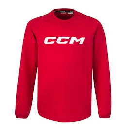 CCM LOCKER ROOM FLEECE CREW Red Gyerek-melegítőfelső