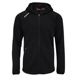 CCM LOCKER ROOM FLEECE FULL ZIP HOODIE black Férfi-melegítőfelső