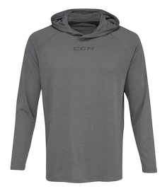 CCM LS Premium Training Hoodie Dark Grey Heathered Férfi-melegítőfelső