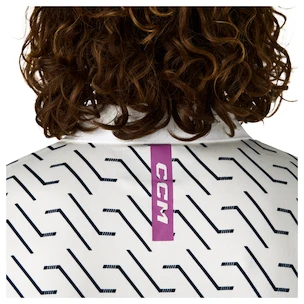 CCM  Polo Print Blanc Férfipóló