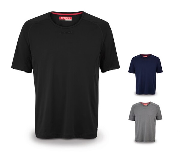 CCM  SS Premium Training Tee Dark Grey Férfipóló