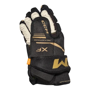 CCM Tacks XF Black/Gold Senior Hokikesztyűk 15 hüvelyk